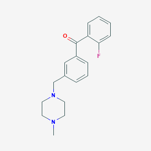 molecular formula C19H21FN2O B1327194 2-Fluoro-3'-(4-methylpiperazinomethyl) benzophenone CAS No. 898788-98-2