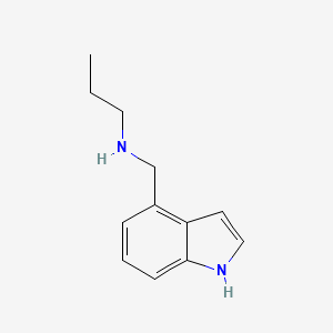 molecular formula C12H16N2 B13271948 (1H-Indol-4-ylmethyl)(propyl)amine 