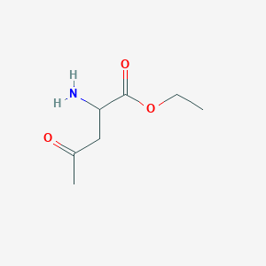 molecular formula C7H13NO3 B13271955 Ethyl 2-amino-4-oxopentanoate 