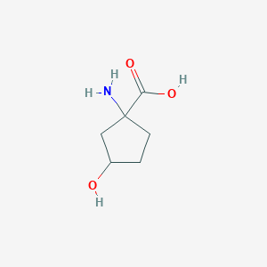 molecular formula C6H11NO3 B13271984 1-Amino-3-hydroxycyclopentane-1-carboxylic acid 