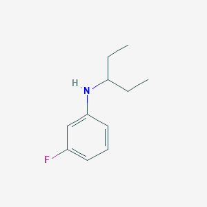 molecular formula C11H16FN B13272035 3-fluoro-N-(pentan-3-yl)aniline 