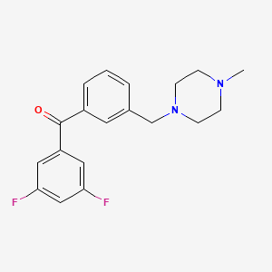 molecular formula C19H20F2N2O B1327204 3,5-Difluoro-3'-(4-methylpiperazinomethyl) benzophenone CAS No. 898789-35-0