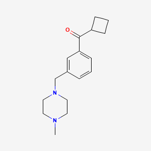molecular formula C17H24N2O B1327205 Cyclobutyl 3-(4-methylpiperazinomethyl)phenyl ketone CAS No. 898789-41-8