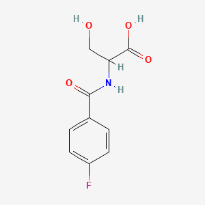 molecular formula C10H10FNO4 B13272067 (4-Fluorobenzoyl)serine 