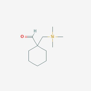 molecular formula C11H22OSi B13272151 1-[(Trimethylsilyl)methyl]cyclohexane-1-carbaldehyde 