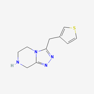 molecular formula C10H12N4S B13272158 3-(Thiophen-3-ylmethyl)-5H,6H,7H,8H-[1,2,4]triazolo[4,3-a]pyrazine 