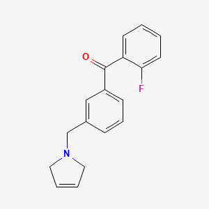 (3-((2,5-Dihydro-1H-pyrrol-1-yl)methyl)phenyl)(2-fluorophenyl)methanone