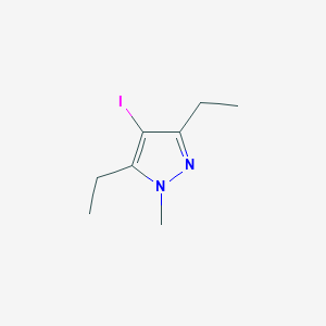 molecular formula C8H13IN2 B13272204 3,5-diethyl-4-iodo-1-methyl-1H-pyrazole 