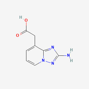 molecular formula C8H8N4O2 B13272214 2-(2-amino-[1,2,4]triazolo[1,5-a]pyridin-8-yl)acetic acid 