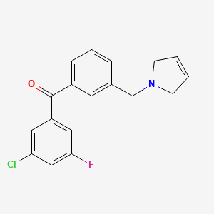 (3-Chloro-5-fluorophenyl)(3-((2,5-dihydro-1H-pyrrol-1-yl)methyl)phenyl)methanone