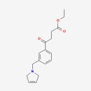 Ethyl 4-oxo-4-[3-(3-pyrrolinomethyl)phenyl]butyrate