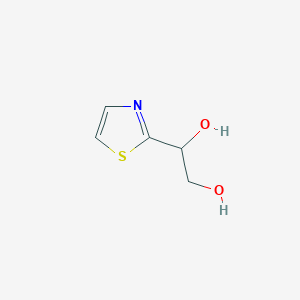 molecular formula C5H7NO2S B13272271 1-(1,3-Thiazol-2-yl)ethane-1,2-diol 