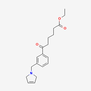 Ethyl 6-oxo-6-[3-(3-pyrrolinomethyl)phenyl]hexanoate