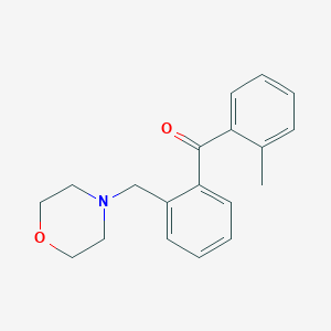 molecular formula C19H21NO2 B1327230 2-Methyl-2'-morpholinomethyl benzophenone CAS No. 898749-87-6