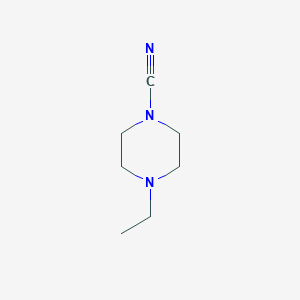 molecular formula C7H13N3 B13272302 4-Ethylpiperazine-1-carbonitrile 