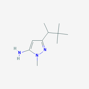 molecular formula C10H19N3 B13272314 3-(3,3-Dimethylbutan-2-yl)-1-methyl-1H-pyrazol-5-amine 