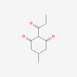 molecular formula C10H14O3 B13272319 5-Methyl-2-Propionylcyclohexane-1,3,Dione 