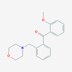 molecular formula C19H21NO3 B1327233 2-Methoxy-2'-morpholinomethyl benzophenone CAS No. 898749-96-7