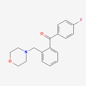 molecular formula C18H18FNO2 B1327238 4'-Fluoro-2-morpholinomethyl benzophenone CAS No. 24088-68-4