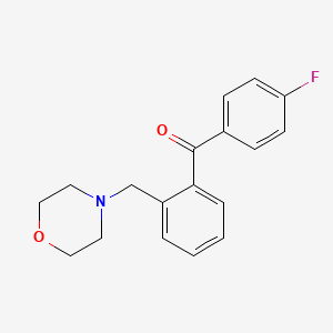 molecular formula C18H18FNO2 B1327238 4'-Fluoro-2-morpholinomethylbenzophenone CAS No. 24088-68-4