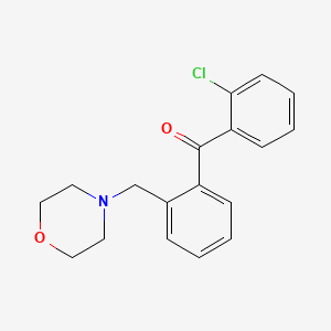 molecular formula C18H18ClNO2 B1327241 2-Chloro-2'-morpholinomethyl benzophenone CAS No. 898750-71-5