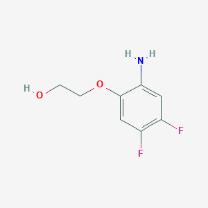 molecular formula C8H9F2NO2 B13272410 2-(2-Amino-4,5-difluorophenoxy)ethan-1-ol 