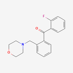molecular formula C18H18FNO2 B1327242 2-Fluoro-2'-morpholinomethyl benzophenone CAS No. 898750-74-8