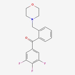 molecular formula C18H16F3NO2 B1327250 2-Morpholinomethyl-3',4',5'-trifluorobenzophenone CAS No. 898751-25-2