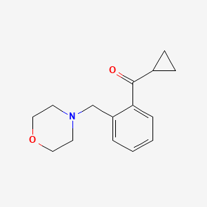 molecular formula C15H19NO2 B1327251 Cyclopropyl 2-(morpholinomethyl)phenyl ketone CAS No. 898751-29-6