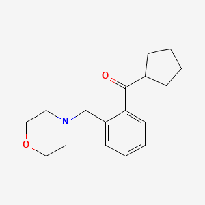 molecular formula C17H23NO2 B1327252 Cyclopentyl 2-(morpholinomethyl)phenyl ketone CAS No. 898751-37-6