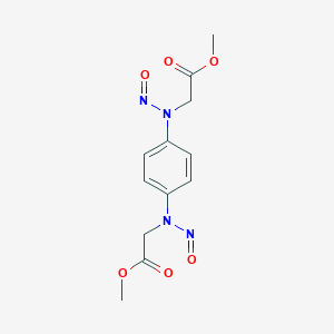 molecular formula C12H14N4O6 B132726 N,N-Dinitroso-p-phenylenediamine-N,N-diacetic Acid Dimethyl Ester CAS No. 210835-70-4
