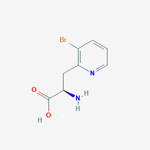 molecular formula C8H9BrN2O2 B13272610 (2R)-2-amino-3-(3-bromopyridin-2-yl)propanoic acid 