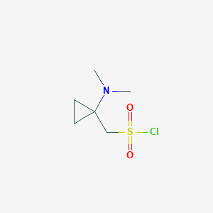 molecular formula C6H12ClNO2S B13272647 [1-(Dimethylamino)cyclopropyl]methanesulfonyl chloride 