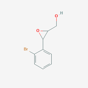 molecular formula C9H9BrO2 B13272658 (3-(2-Bromophenyl)oxiran-2-yl)methanol 