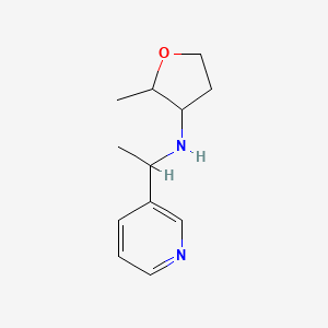 molecular formula C12H18N2O B13272701 2-Methyl-N-[1-(pyridin-3-yl)ethyl]oxolan-3-amine 