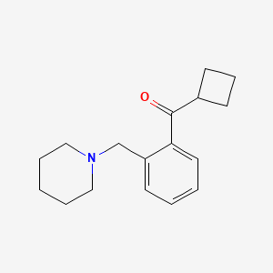 molecular formula C17H23NO B1327272 Cyclobutyl 2-(piperidinomethyl)phenyl ketone CAS No. 898773-85-8