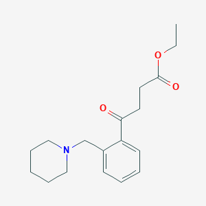 Ethyl 4-oxo-4-[2-(piperidinomethyl)phenyl]butyrate