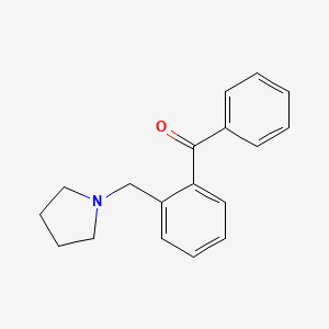 molecular formula C18H19NO B1327277 2-(Pyrrolidinomethyl)benzophenone CAS No. 742000-78-8