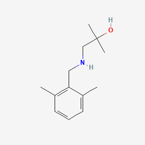 molecular formula C13H21NO B13272830 1-{[(2,6-Dimethylphenyl)methyl]amino}-2-methylpropan-2-ol 