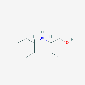 molecular formula C10H23NO B13272842 2-[(2-Methylpentan-3-yl)amino]butan-1-ol 