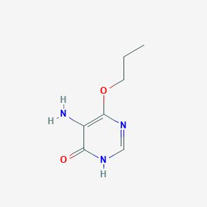 molecular formula C7H11N3O2 B13272885 5-Amino-6-propoxypyrimidin-4-ol 