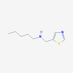 molecular formula C9H16N2S B13272930 Pentyl(1,3-thiazol-5-ylmethyl)amine 