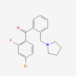 4-Bromo-2-fluoro-2'-pyrrolidinomethyl benzophenone