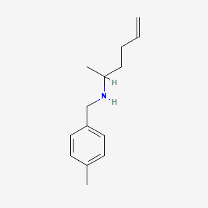 molecular formula C14H21N B13272972 (Hex-5-en-2-yl)[(4-methylphenyl)methyl]amine 