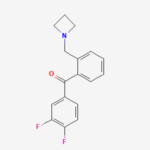2'-Azetidinomethyl-3,4-difluorobenzophenone