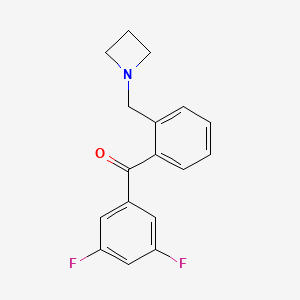 2'-Azetidinomethyl-3,5-difluorobenzophenone