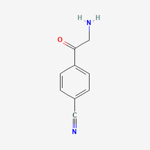 molecular formula C9H8N2O B13273220 4-Glycylbenzonitrile CAS No. 143526-41-4