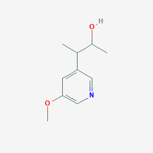 molecular formula C10H15NO2 B13273245 3-(5-Methoxypyridin-3-yl)butan-2-ol 