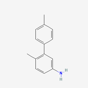 molecular formula C14H15N B13273265 4',6-Dimethyl-[1,1'-biphenyl]-3-amine 
