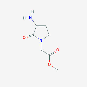 molecular formula C7H10N2O3 B132733 Methyl 2-(3-amino-2-oxo-2,5-dihydro-1H-pyrrol-1-yl)acetate CAS No. 154261-78-6